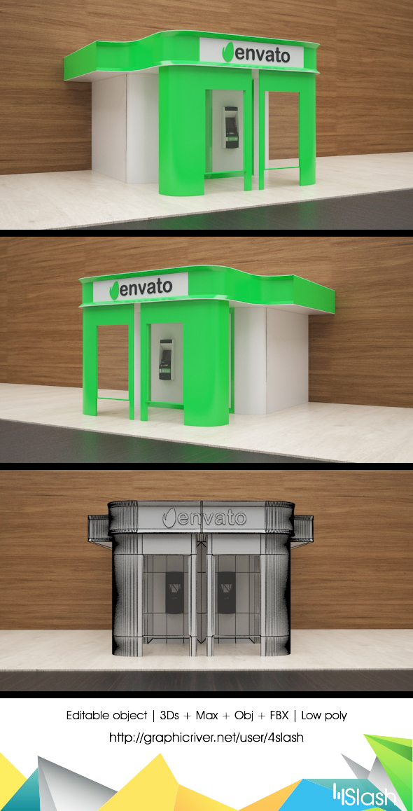 3d Outdoor ATM Machine by 4slash 3DOcean